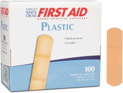Picture of American White Cross First Aid Adhesive Strips, 5/8 x 2¼ Inches, Dukal 1010300, 100 Count
