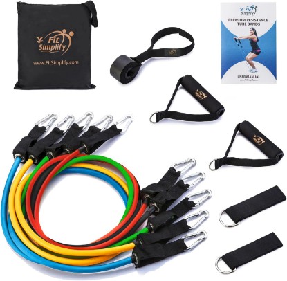 Picture of Fit Simplify Resistance Tube Bands 12 Piece Set with Instruction Booklet