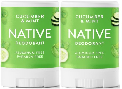 Picture of Native Deodorant, Aluminum Free, Cucumber & Mint, for Women and Men, Travel Size 0.5oz (Pack of 2)