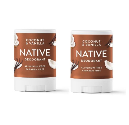 Picture of NATIVE Deodorant, Aluminum Free, Coconut & Vanilla, for Women and Men, Travel Size 0.5oz (Pack of 2)