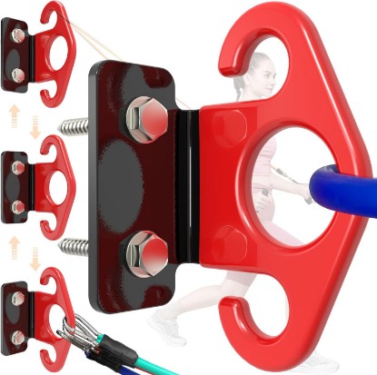Picture of Resistance Band Wall Anchors, Wall Mounted Modular Hooking Platform, Workout Wall Mount Anchor, Training Anchor Mounted Hook Exercise Station for Home Gym Workouts,Yoga,Fitness,Strength Training
