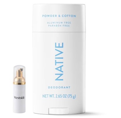 Picture of Native Deodorant, Aluminum Free, Powder & Cotton, for Women and Men, 2.65 oz with Westside Dispenser Pump