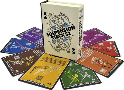 Picture of Stack 52 Suspension Exercise Cards. Compatible with TRX. | Suspended Bodyweight Resistance Workout Game. Video Instructions Included. Fun Home Fitness Program.