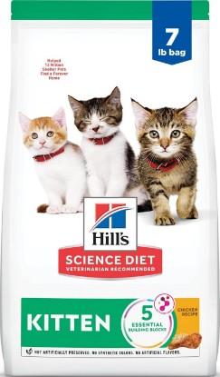 Picture of Hill's Science Diet Kitten Formula Dry Cat Food | #1 Veterinarian Recommended, Chicken Recipe, 7 lb. Bag