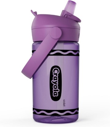 Picture of CamelBak Crayola Water Bottle 14oz, Violet | Spill Resistant Bite Valve, Easy Sip Straw Design, Durable Tritan Renew Bottle, Sized for Small Hands