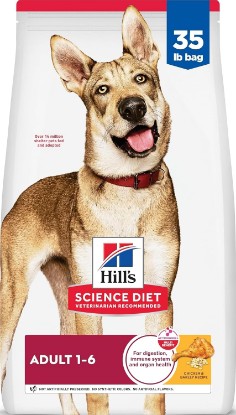 Picture of Hill's Science Diet Adult 1-6 Dry Dog Food | #1 Veterinarian Recommended, Chicken & Barley, 35 lb. Bag