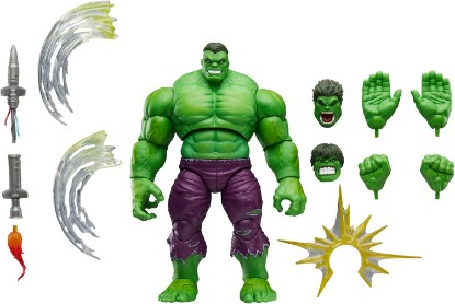 Picture of Marvel Legends Maximum Series Hulk, Deluxe Hulk Comics Collectible 6-Inch Scale Action Figure with Incredible Articulation and Smashing Accessories | Marvel Legends Maximum 8 Inch Action Figure Maximum Series Deluxe - Hulk