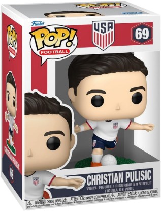 Picture of Funko POP! Football: USA - Christian Pulisic - U.S. Men's Soccer Team | Official Merch - Collectable Vinyl Figurine for Shelf Display - Birthday Gift Idea for Fans and Collectors