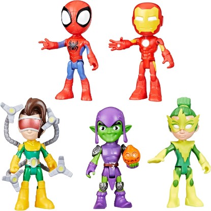 Picture of Spidey and his Amazing Friends Hasbro Marvel, Friends & Foes Pack, 5 Action Figures, 4-Inch, Preschool Super Hero Toys for Kids Ages 3 and Up (Amazon Exclusive)