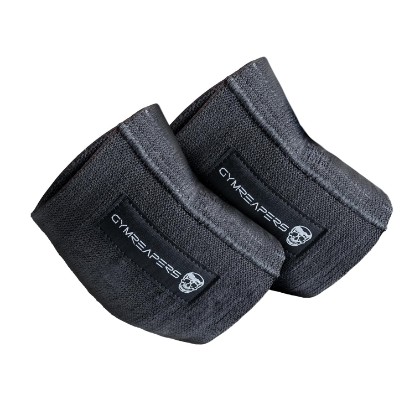 Picture of Gymreapers Elbow Compression Cuff for Weightlifting, Powerlifting – Support & Relief for Tendonitis, Stability, Tennis Elbow, Strength Training & Injury Recovery (Gray, 9")
