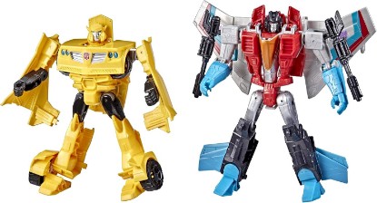 Picture of Transformers Toys Heroes and Villains Bumblebee and Starscream 2-Pack Action Figures - for Kids Ages 6 and Up, 7-inch (Amazon Exclusive)