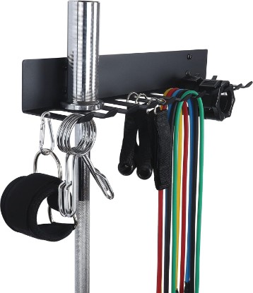 Picture of Gym Storage Rack Resistance Band Rack Wall Mount Barbell Rack Heavy Duty Home Gym Storage Rack for Gym Equipment, Exercise Bands, Lifting Belts and Jump Ropes, Gym Accessories