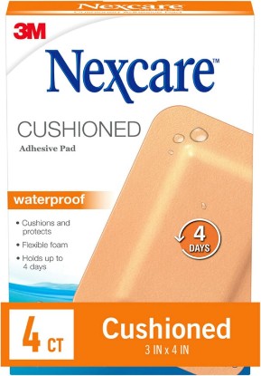 Picture of Nexcare Absolute Waterproof Adhesive Gauze Pad, One Size, 4 Count