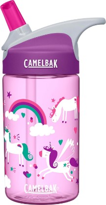 Picture of CamelBak Eddy Kids Water Bottle 12oz, Unicorns | Big Bite Valve Design, Spill Resistant Performance, Durable Everyday Construction, Integrated Carry Handle