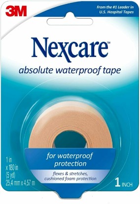Picture of Nexcare 731 First Aid Waterproof Tape w/Dispenser,1-Inch x180-Inch, Flexible