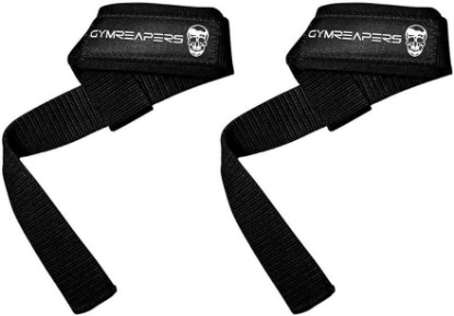 Picture of Gymreapers Lifting Wrist Straps for Weightlifting, Bodybuilding, Powerlifting, Strength Training, & Deadlifts - Padded Neoprene with 18" Cotton