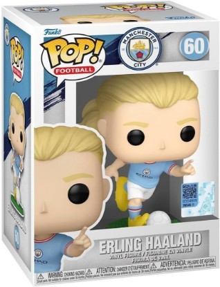 Picture of Funko POP! Football: Manchester City FC - Erling Haaland | Official Sports Merch - Collectable Vinyl Figurine for Shelf Display - Birthday Gift Idea for Fans and Collectors