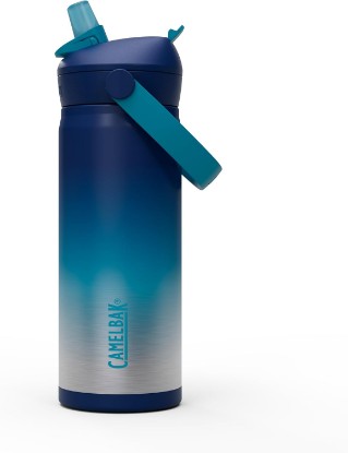 Picture of CamelBak Thrive Flip Straw Kids Stainless Steel Bite Valve Water Bottle | Easy Drinking Kids Can Master, Cold Refreshment Through the Day, Mess‑Reducing Design for Parents