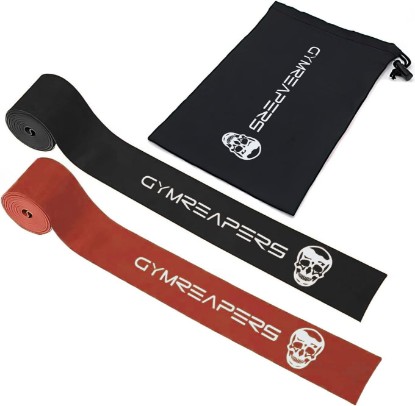 Picture of Floss Muscle Bands for Recovery & Flossing Sore Muscles and Increasing Mobility - Compression Stretch Band Pair with Carrying Case