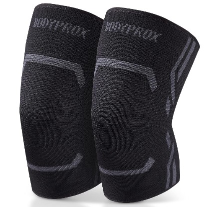 Picture of Bodyprox Knee Compression Sleeve for Men and Women (2 Pack), Knee Support Brace for Running and Work out (Small)