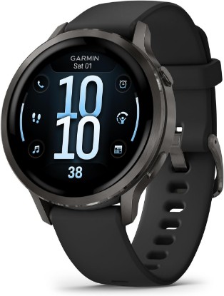 Picture of Garmin Venu® 4, Advanced Fitness Smartwatch, 41mm, Black Silicone | 24/7 Health Monitoring, Advanced Sleep Tracking, Health Status, 80+ Preloaded Sports Apps, Built-In Flashlight