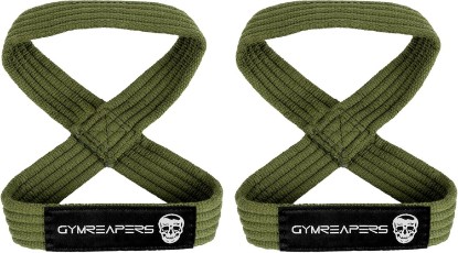 Picture of Gymreapers Figure 8 Lifting Straps For Deadlift, Powerlifting, Strongman, & Cross Training Strong Weightlifting Wrist Straps For Men, Women