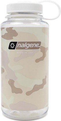 Picture of Nalgene 32 oz Wide Mouth Water Bottle, Camo Clear | BPA-Free, Durable & Lightweight, Leak Proof, Dishwasher Safe, Large Reusable Plastic Bottle for Hiking, Gym, Work & Travel