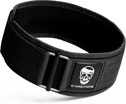 Picture of Gymreapers Quick Locking Weight Lifting Belt for Men Gym Belt for Powerlifting Deadlift Belt with 4 Inch Neoprene Metal Buckle Back Support Weightlifting Belt Women