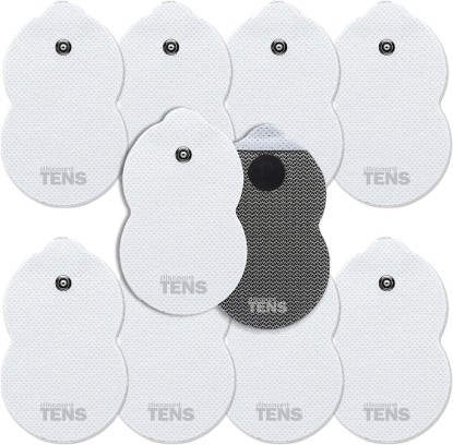 Picture of Discount TENS Pads Compatible with Omron, 3.23 x 1.89 Inch, 10 Pack | Superior gel with metallic grid, long-lasting latex-free hydrogel, flexible comfort, even current flow, strong skin adhesion