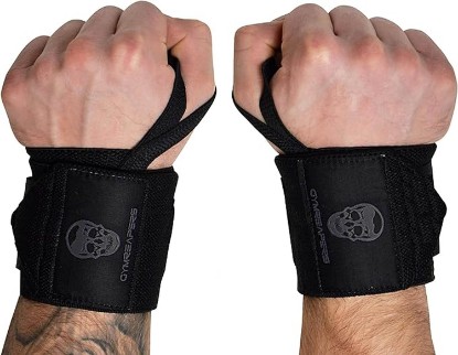 Picture of Gymreapers Weightlifting Wrist Wraps (IPF Approved) Professional Quality Wrist Support with Heavy Duty Thumb Loop - Best Wrap for Powerlifting Competition, Strength Training, Bodybuilding