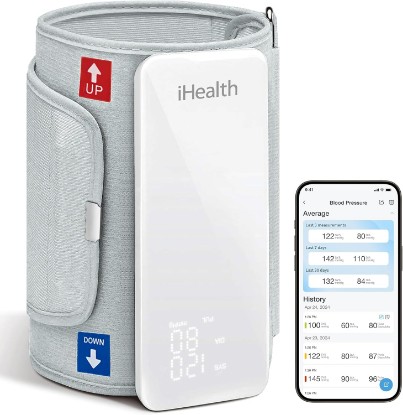 Picture of iHealth Neo Wireless Blood Pressure Monitor, Upper Arm BP Machine with App | Clinically Validated, Fast & Gentle Measurement, Ultra Thin Design, Rechargeable Battery, Data Management & Sharing