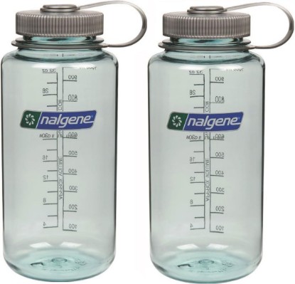 Picture of Nalgene 32oz Tritan Widemouth Water Bottles, Set of 2 Seafoam Water Bottles