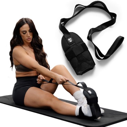 Picture of Gymreapers Foot and Calf Stretcher for Plantar Fasciitis, Achilles Tendonitis, Rehabilitation - Flex Strap for Physical Therapy, Pilates, Flexibility Training, Thigh & Hamstring Stretcher and Heel Spurs & Shin Splints