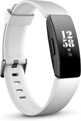 Picture of Fitbit Inspire HR Heart Rate and Fitness Tracker With S and L Bands, White, One Size, 1 Count