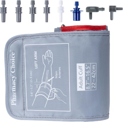 Picture of Large Blood Pressure Cuff, Adult Cuff, Compatible with Most Monitors, ARM Blood Pressure Replacement Cuff with 8 Connectors (8.7"-16.5")
