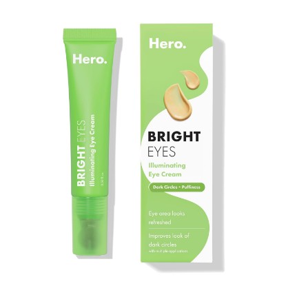 Picture of HERO COSMETICS Bright Eyes Illuminating Eye Cream, 0.5 Fl Oz | For Dark Circles, Helps Eyes Look Refreshed, Stainless Steel Tip for Cooling Effect
