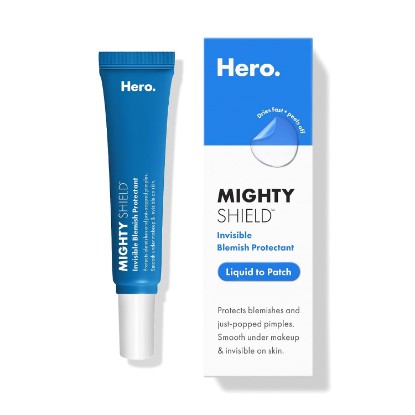 Picture of HERO COSMETICS Mighty Shield Liquid Patch Invisible Blemish Protectant | Protects Blemishes From Dirt and Bacteria; Use Under Makeup and Sunscreen; Fast-Drying; For Blemishes and Just-Popped Pimples