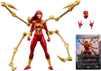 Picture of Marvel Legends Series Magic: The Gathering Mary Jane Watson (Iron Spider), 6-Inch Spider-Man Action Figure & Exclusive Foil Collectible Card Game Trading Card