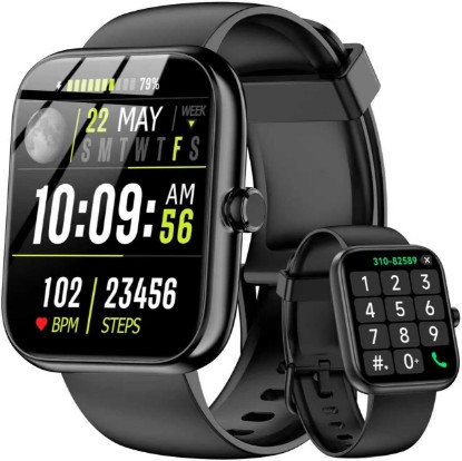 Picture of Smart Watch with Alexa Built-in 2026 Fitness Tracker 1.83" HD Bluetooth Calls and Notifications Heart Rate Sleep Monitor Fitness Watch IP68 Waterproof with 120+ Sport Modes for iPhone Android (Black)