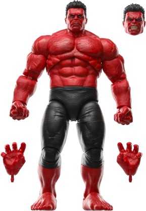 Picture of Marvel Legends Series Red Hulk, Captain America: Brave New World Collectible Deluxe 6 Inch Action Figure | Hasbro Marvel Legends Deluxe Red Hulk, 6-Inch Scale, Includes Figure Plus 3 Accessories, Extra Hands, Ages 4 Plus