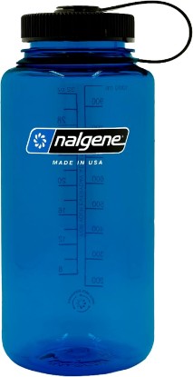 Picture of Nalgene 32 oz Wide Mouth Water Bottle, Slate Blue | BPA-Free, Durable & Lightweight, Leak Proof, Dishwasher Safe, Large Reusable Plastic Bottle for Hiking, Gym, Work & Travel