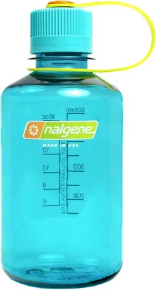 Picture of Nalgene 16 oz Narrow Mouth Water Bottle, Cerulean | Slim Cup Holder Size, BPA-Free, Durable & Lightweight, Leak Sproof, Dishwasher Safe, Small Bottle for Gym, Hiking & Travel