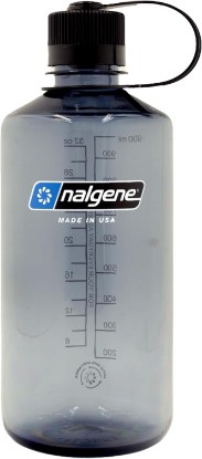 Picture of Nalgene 32 oz Narrow Mouth Water Bottle, Grey | BPA-Free, Durable & Lightweight, Leak Proof, Dishwasher Safe, Large Reusable Plastic Bottle for Hiking, Gym, Work & Travel