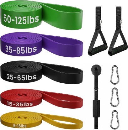 Picture of Resistance Bands for Working Out，Pull Up Assistance Bands Set, Unisex Exercise Bands for Home and Gym Workouts, Full Body Workouts, Stretching and Physical Therapy