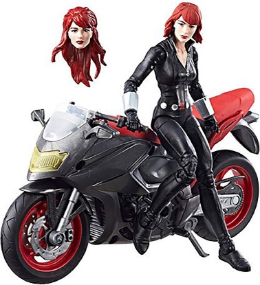 Picture of Marvel Legends Series 6-inch Black Widow with Motorcycle | Marvel Legends Infinite 6 Inch Action Figure Riders Series - Black Widow with Motorcycle