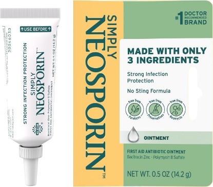Picture of Simply Neosporin Antibiotic Ointment, 3-Ingredient Formula, 0.5 oz GreenCircle Sustainable Energy Practices