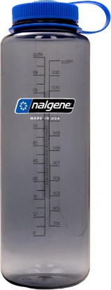 Picture of Nalgene 48 oz Wide Mouth Silo Water Bottle, Grey | BPA-Free, Durable & Lightweight, Leak Proof, Dishwasher Safe, Large Reusable Plastic Bottle for Hiking, Gym, Work & Travel