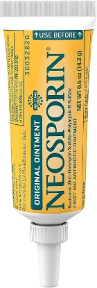 Picture of Neosporin Original First Aid Antibiotic Ointment with Bacitracin Zinc for Infection Protection, Wound Care Treatment & Scar Appearance Minimizer for Minor Cuts, Scrapes and Burns,.5 oz