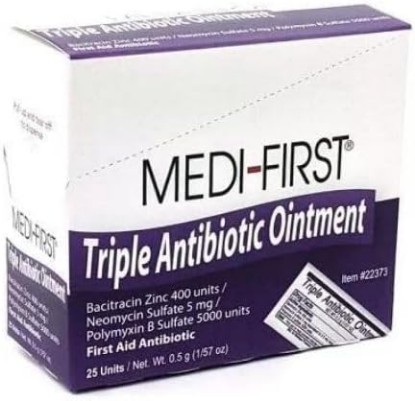 Picture of Antibiotic Ointment, Medi-First Bacitracin Cream Packets, 25 Pack