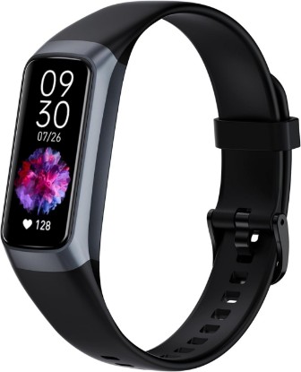 Picture of Fitness Tracker with 24/7 Heart Rate Blood Oxygen Sleep Monitor,Activity Tracker with 1.1" AMOLED Touch Color Screen, Multiple Sport Modes Step Counter,IP68 Waterproof for Women Men (Dark Black)